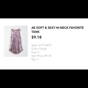AE soft and sexy high neck tie-dye tank